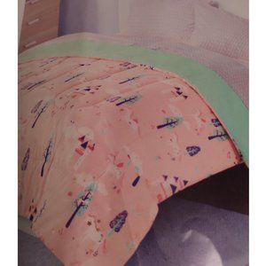 Girls Reversible Comforter with Duffle Bag - Kids Decor